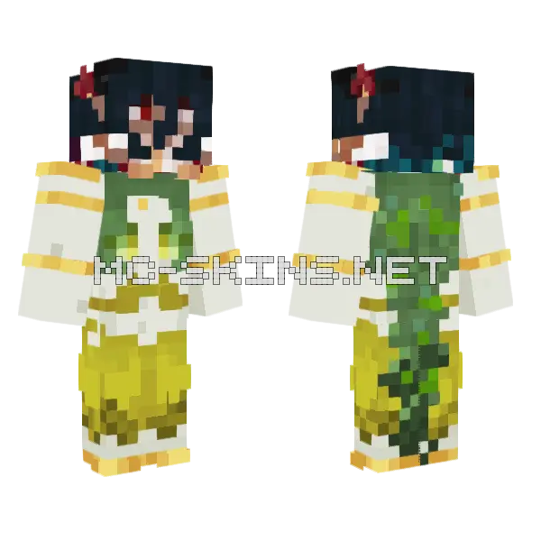 Xiao Minecraft skin, front and back