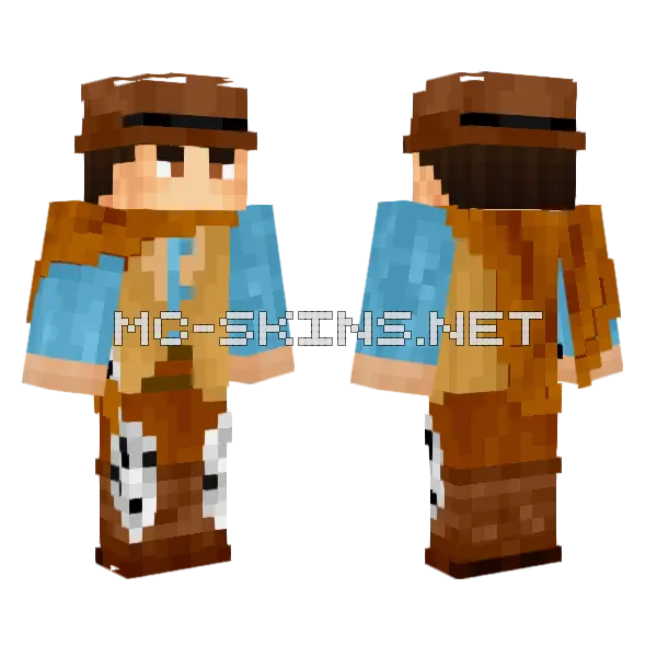 Xjosuegutt Cowboy Minecraft skin, front and back