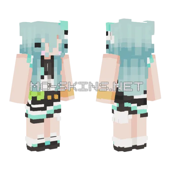 xl0r1i Girl Minecraft skin, front and back