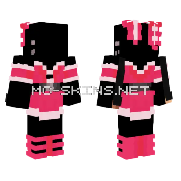 Xmas Bunnie Qt Base Minecraft skin, front and back