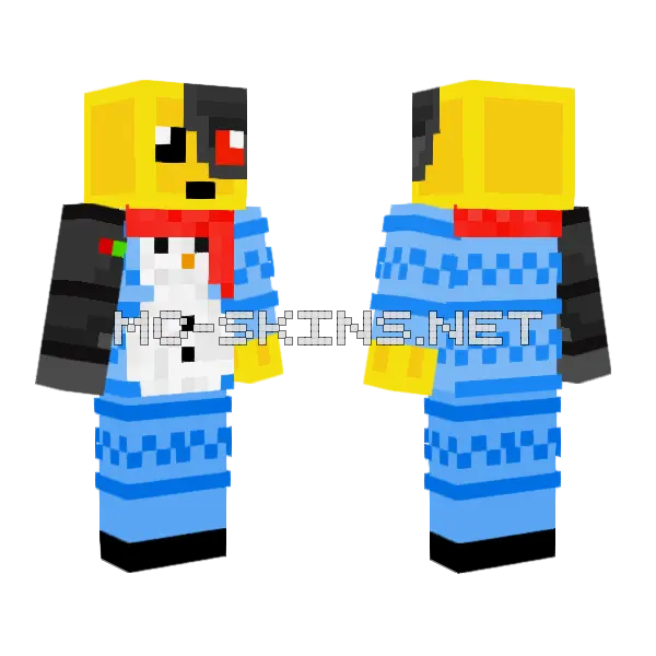 Xmas Minion Minecraft skin, front and back
