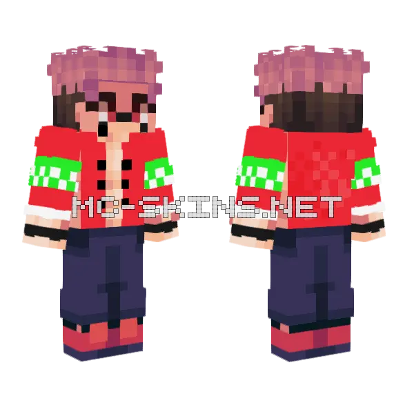 Xmas Sukuna Skin Minecraft skin, front and back