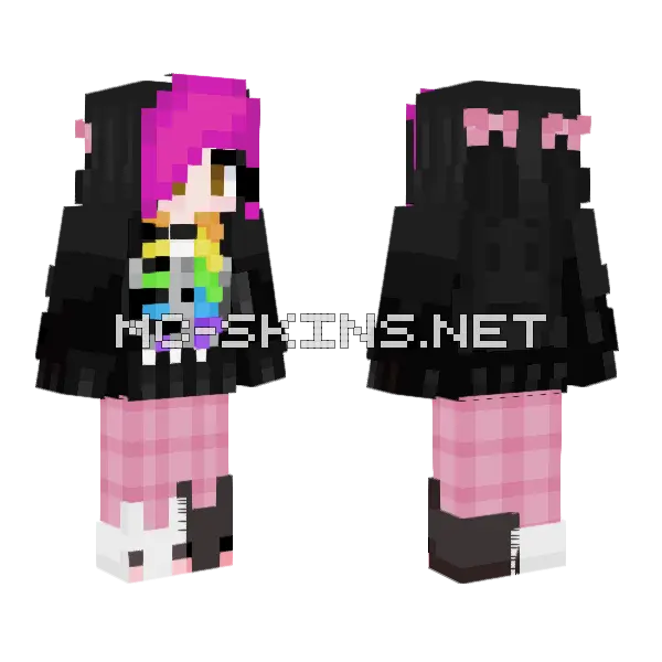 Xyris Pajamas Minecraft skin, front and back