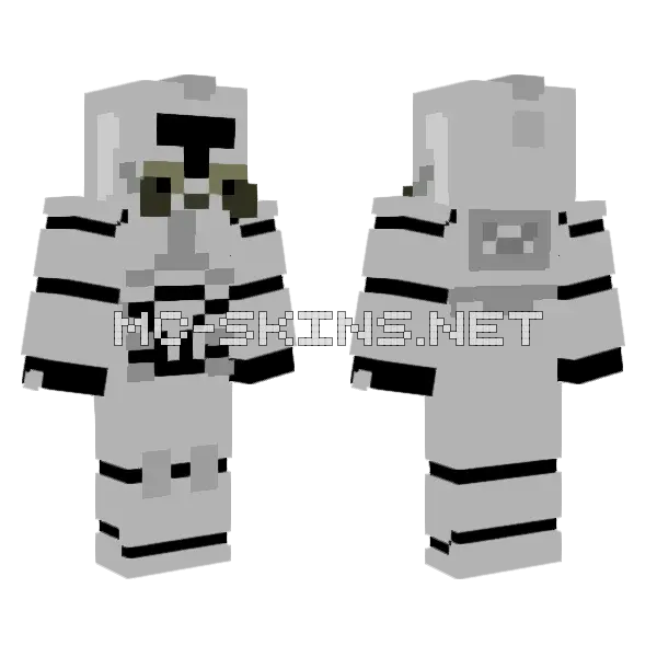 Y Clone Trooper Minecraft skin, front and back