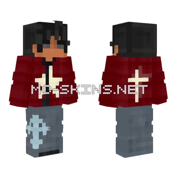 Y2K Boy Casual Minecraft skin, front and back