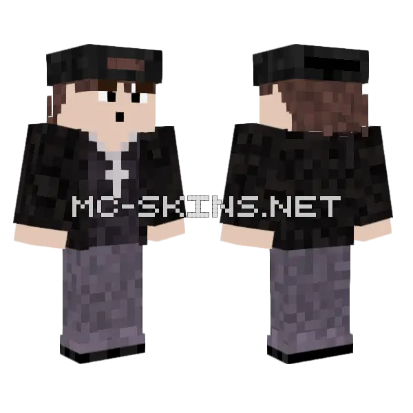 Y2K Guy Minecraft skin, front and back