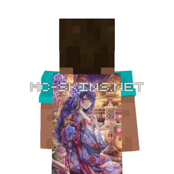 Yae Miko Kimono cape, outside and lining