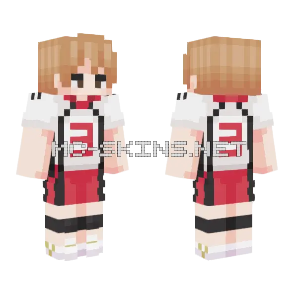 Yaku Morisuke Minecraft skin, front and back