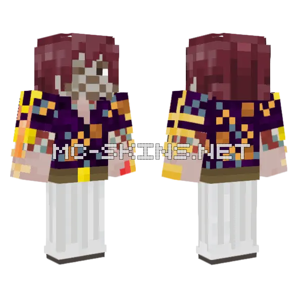 Yakuza Crawler Redux Minecraft skin, front and back