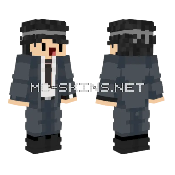 Yandere Boy Minecraft skin, front and back
