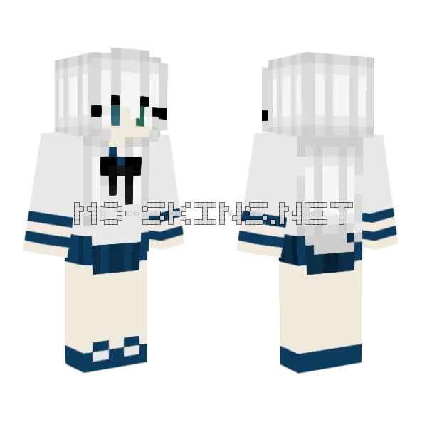 Yandere Girl Minecraft skin, front and back