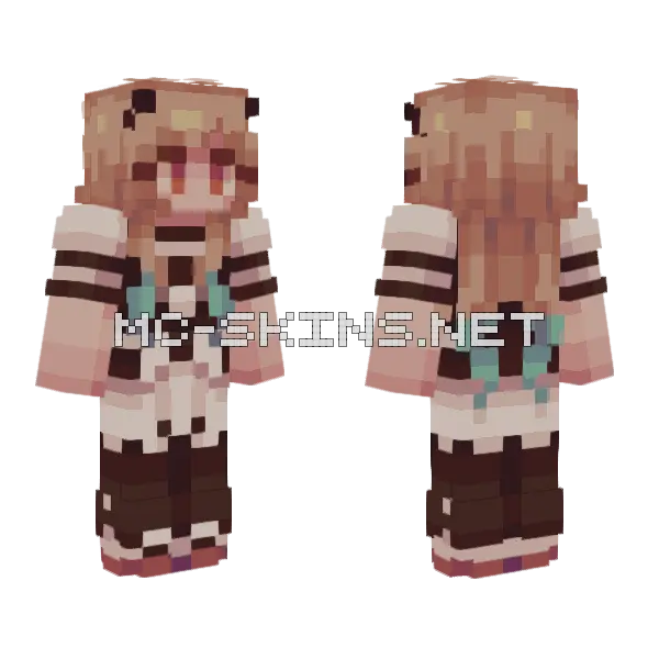 Yashiro Nene Minecraft skin, front and back