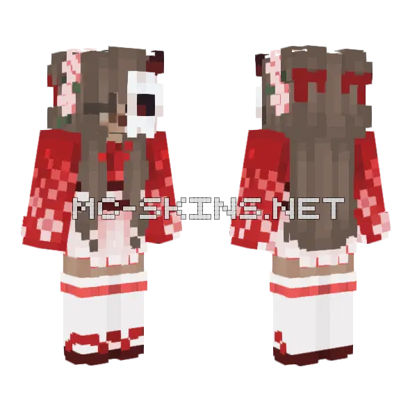 Yass Girl Minecraft skin, front and back