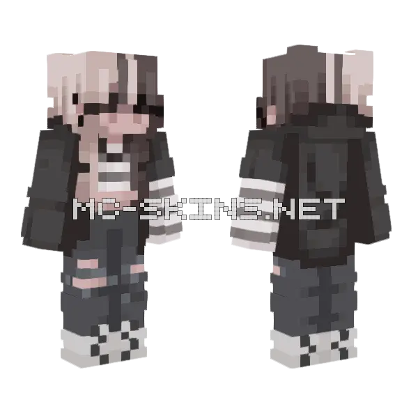 Yay Stripes Minecraft skin, front and back