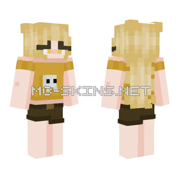 Yeah It Was All Yellow Minecraft skin, front and back