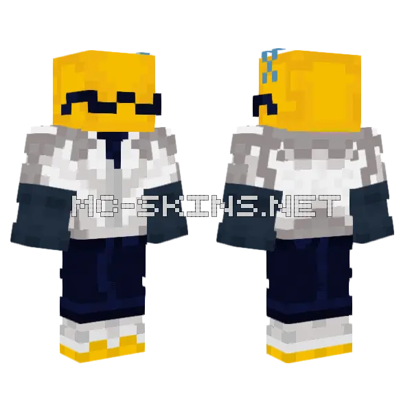 Yellow Ava M Minecraft skin, front and back