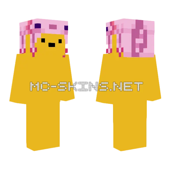 Yellow Axolotl, front and back
