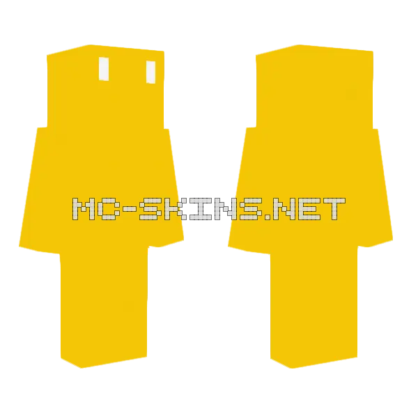 Yellow Minecraft skin, front and back