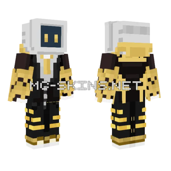 Yellow Birky Minecraft skin, front and back