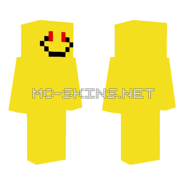 Yellow Blob Creature, front and back