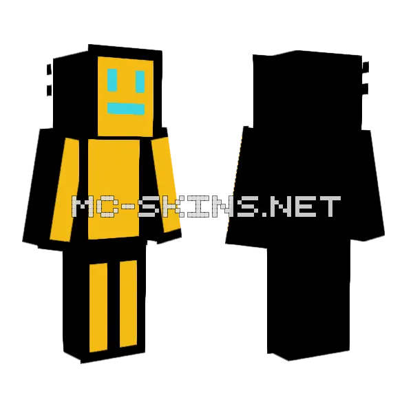 Yellow Block Head, front and back