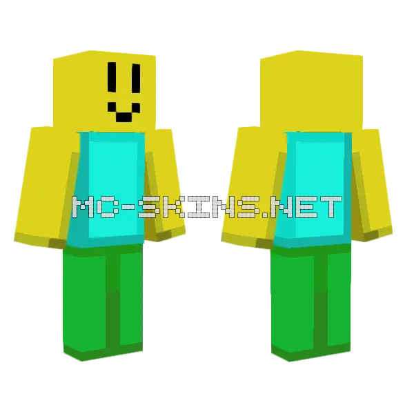 Yellow Block Person, front and back