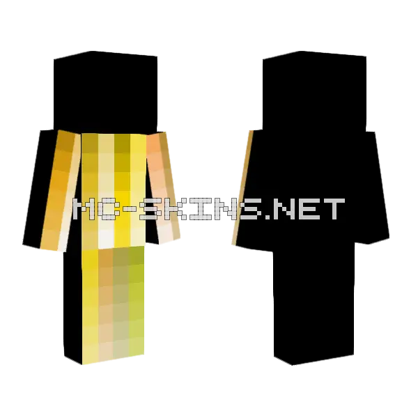 Yellow Blonde Fade Shading Minecraft skin, front and back