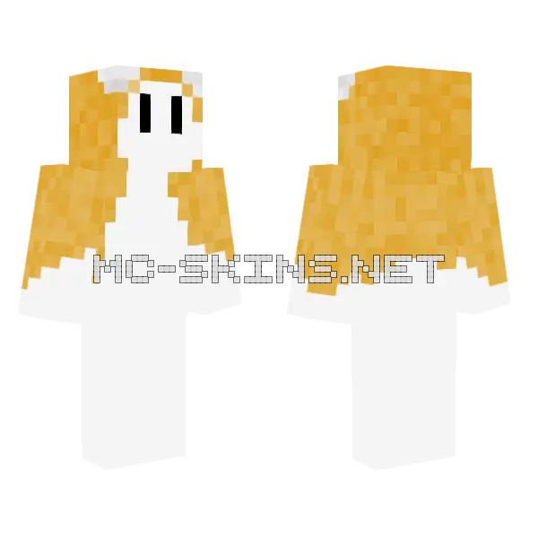 Yellow Corgi Skin Minecraft skin, front and back