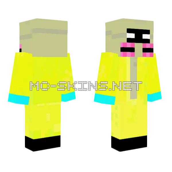Yellow Creature Costume, front and back