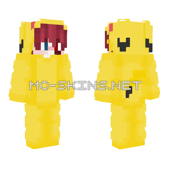 Yellow Creature Skin Minecraft skin, front and back