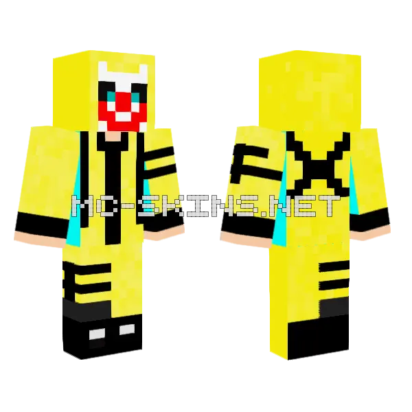 Yellow Criminal Bundle Minecraft skin, front and back