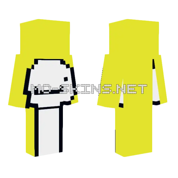 Yellow Dream Minecraft skin, front and back