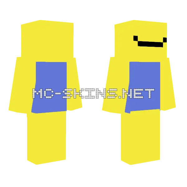 Yellow Duck Boy Minecraft skin, front and back