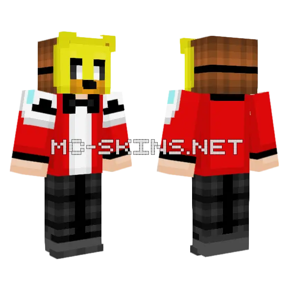 Yellow Duck Hoodie Minecraft skin, front and back