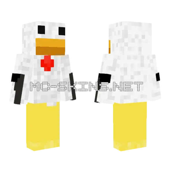 Yellow Duck Outfit Minecraft skin, front and back