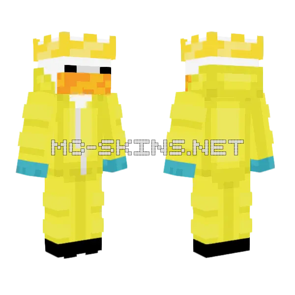 Yellow Duck Skin Minecraft skin, front and back