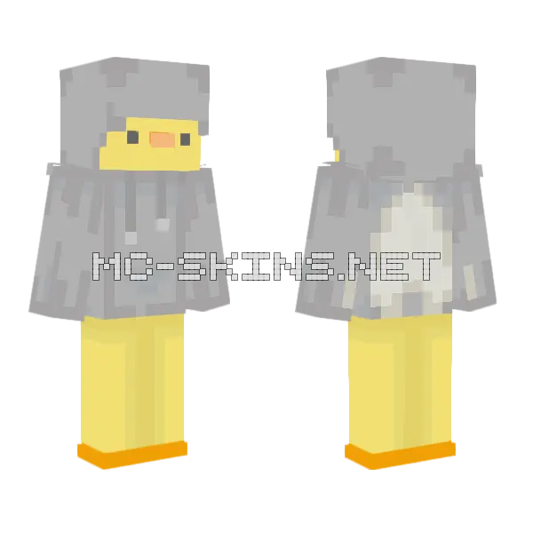Yellow Duck Skin Minecraft skin, front and back