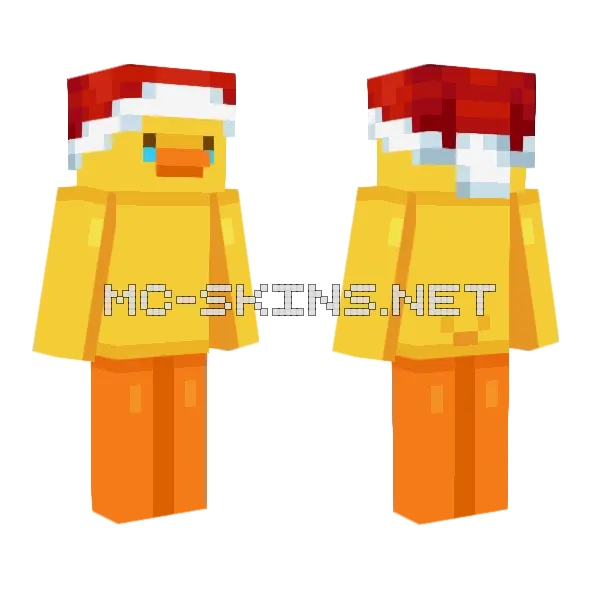 Yellow Duck Skin Minecraft skin, front and back