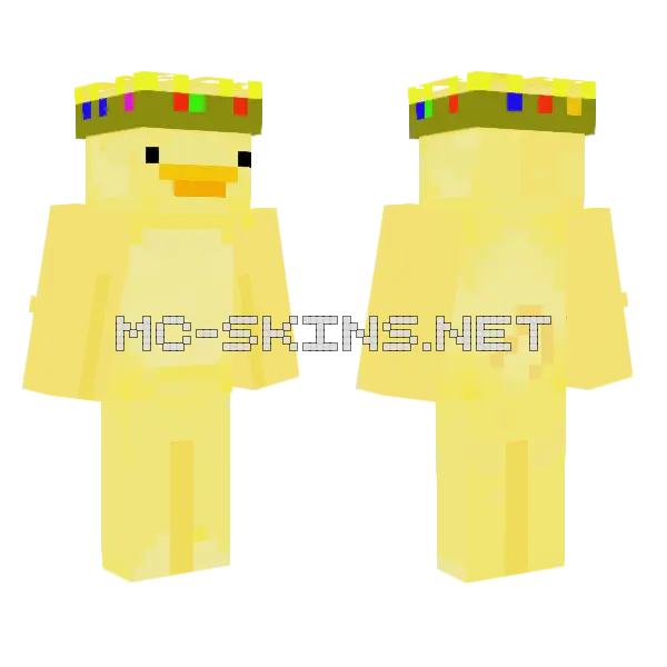 Yellow Duck Skin Minecraft skin, front and back