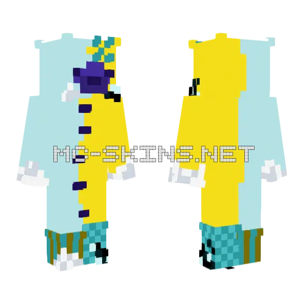 Yellow Duck Toy Minecraft skin, front and back