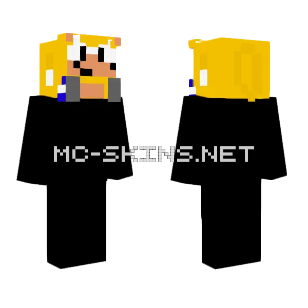 Yellow Flying Squirrel, front and back