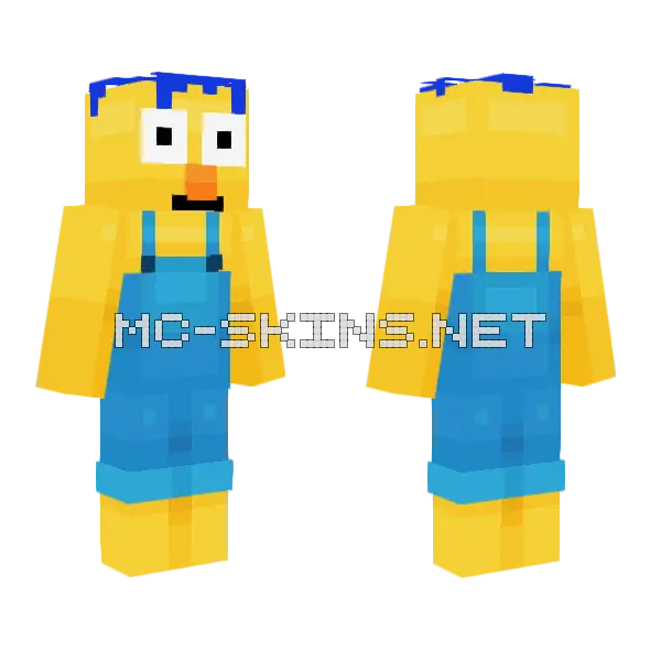 Yellow Guy DHMIS Minecraft skin, front and back