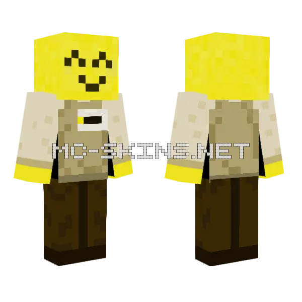 Yellow Hat Boy Minecraft skin, front and back