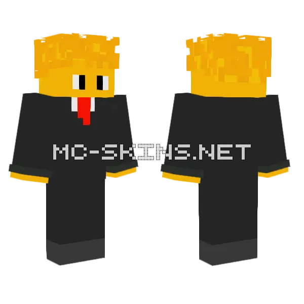 Yellow Hat Business Man, front and back
