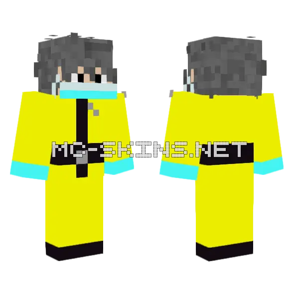 Yellow Hazmat Suit, front and back
