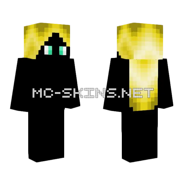 Yellow HB Minecraft skin, front and back