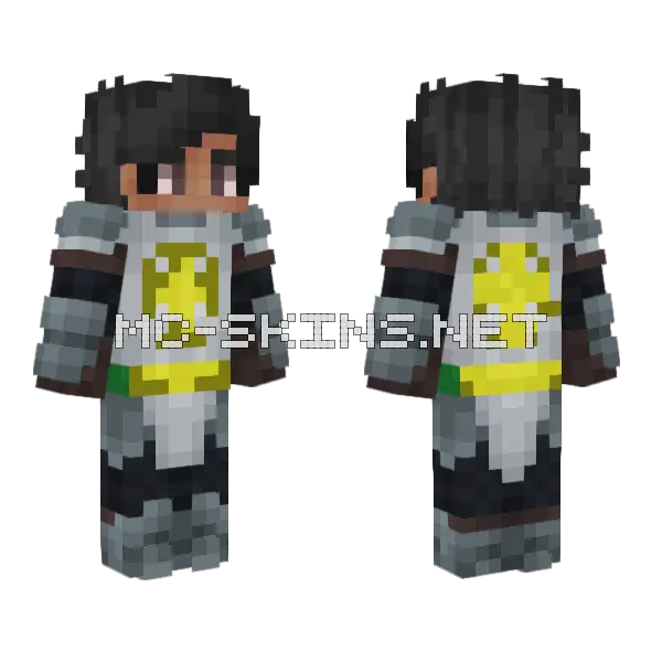 Yellow Life Guy Minecraft skin, front and back