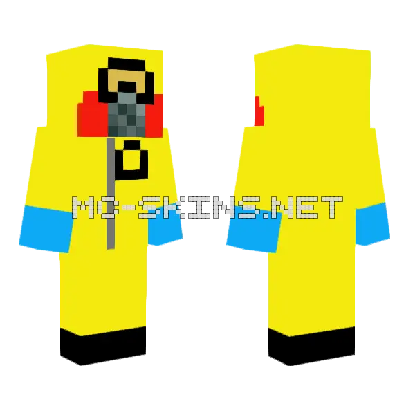 Yellow Minion Suit Minecraft skin, front and back