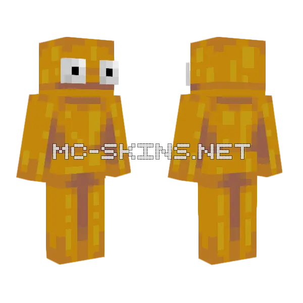 Yellow Repo Robot Minecraft skin, front and back