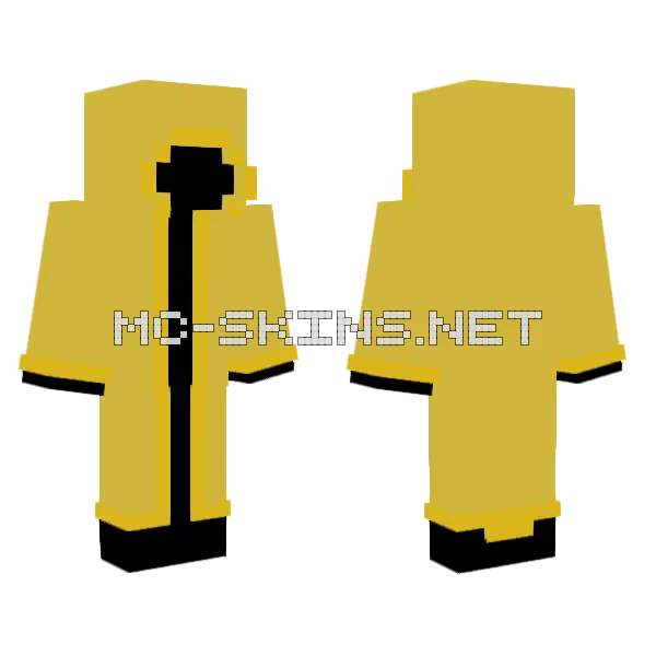 Yellow Robe Minecraft skin, front and back